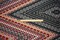 Red-Black-Multi Poly Aztec Printed Faille Woven Fabric By the Yard